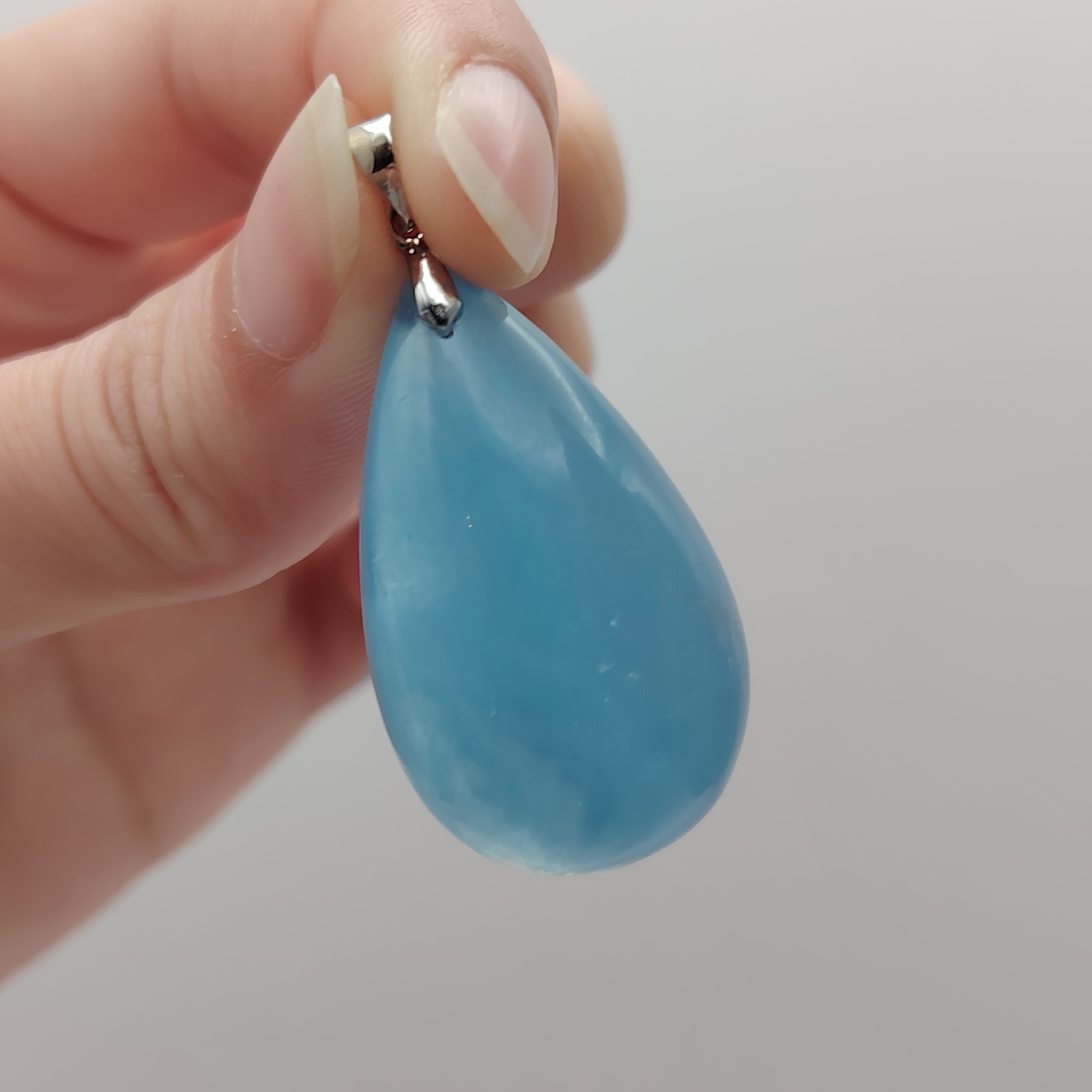 Aquamarine Water Drop Pendent