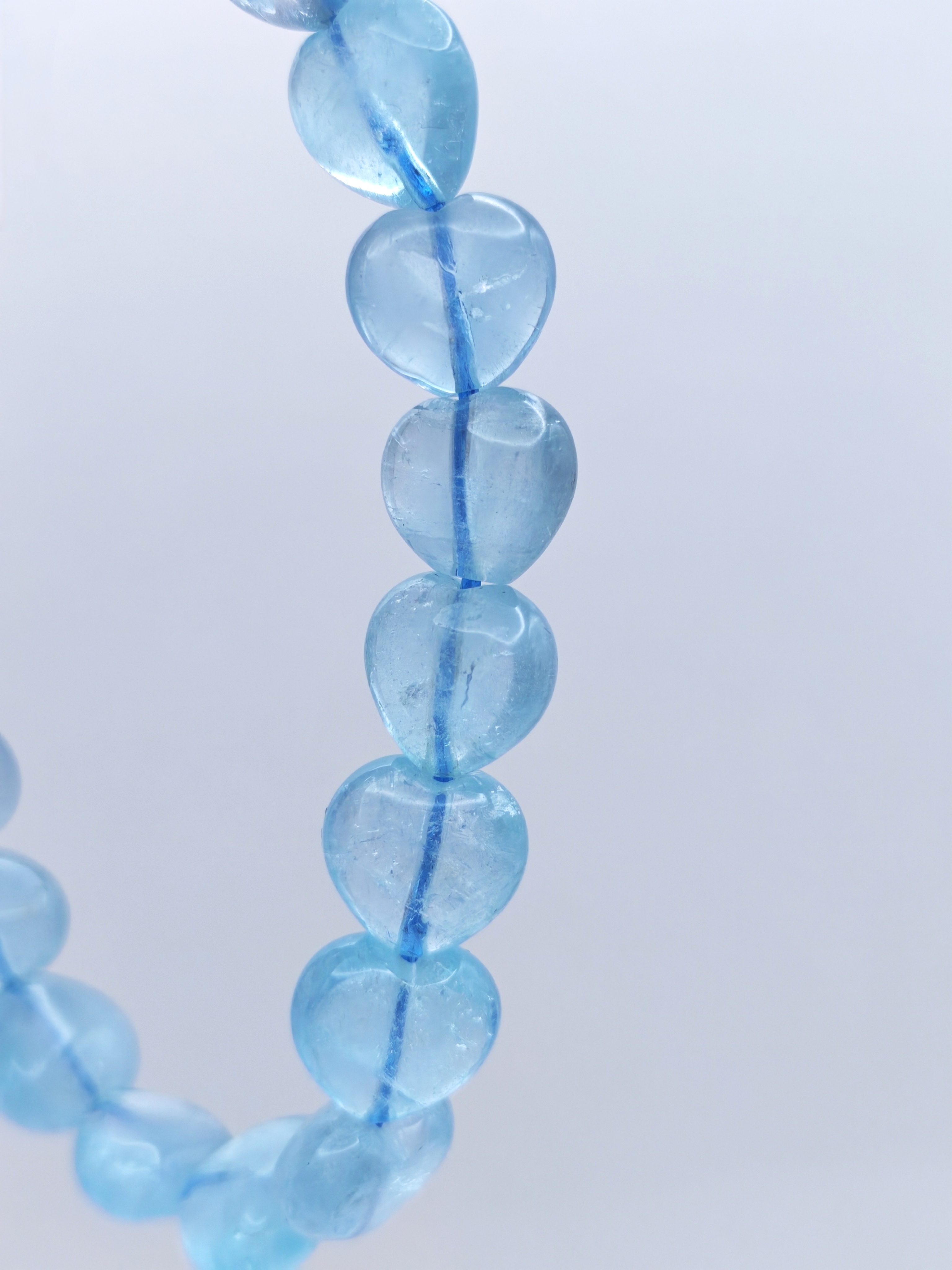 High Grade Blue Topaz Heart Shape Bracelet
