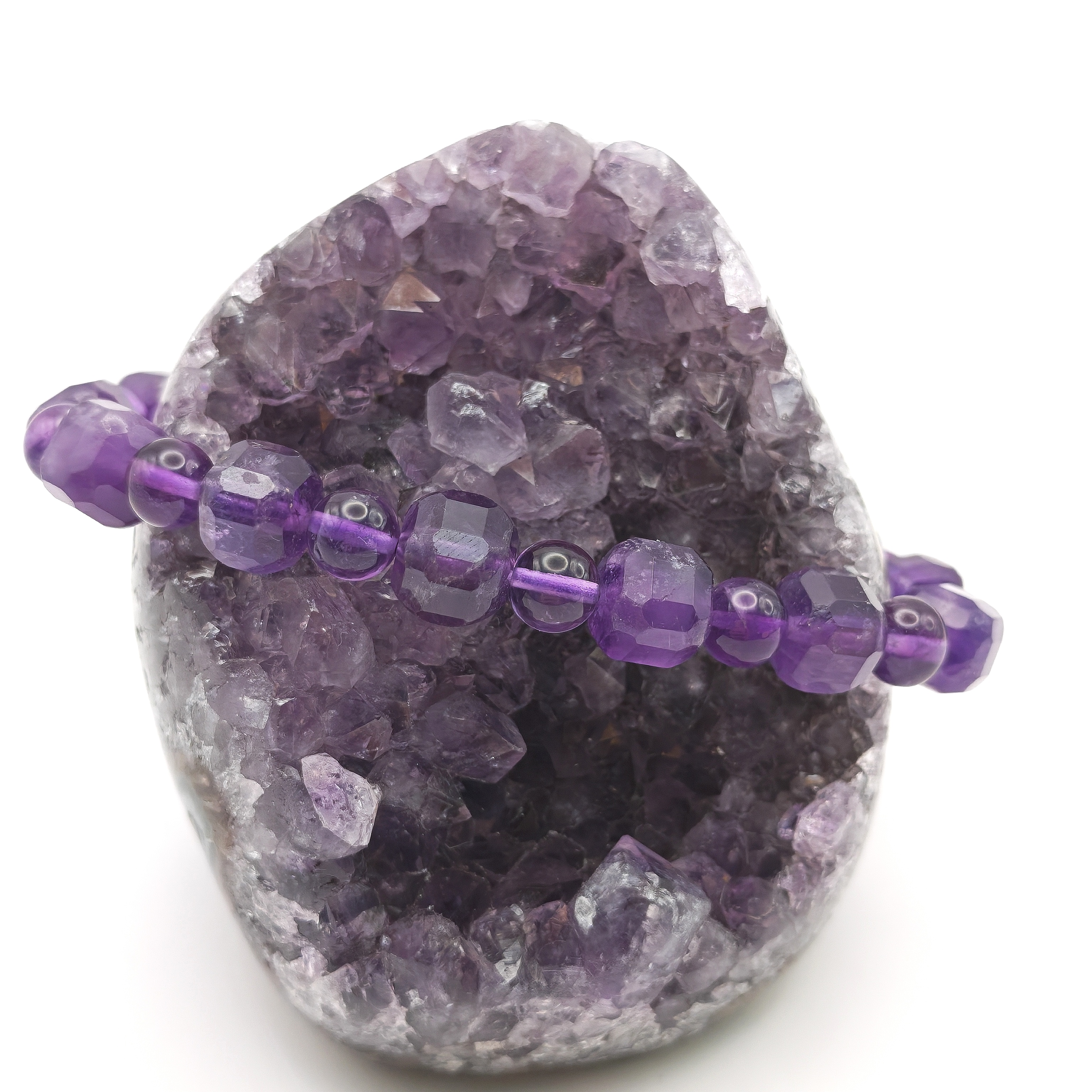 Amethyst Cube Design Bracelet