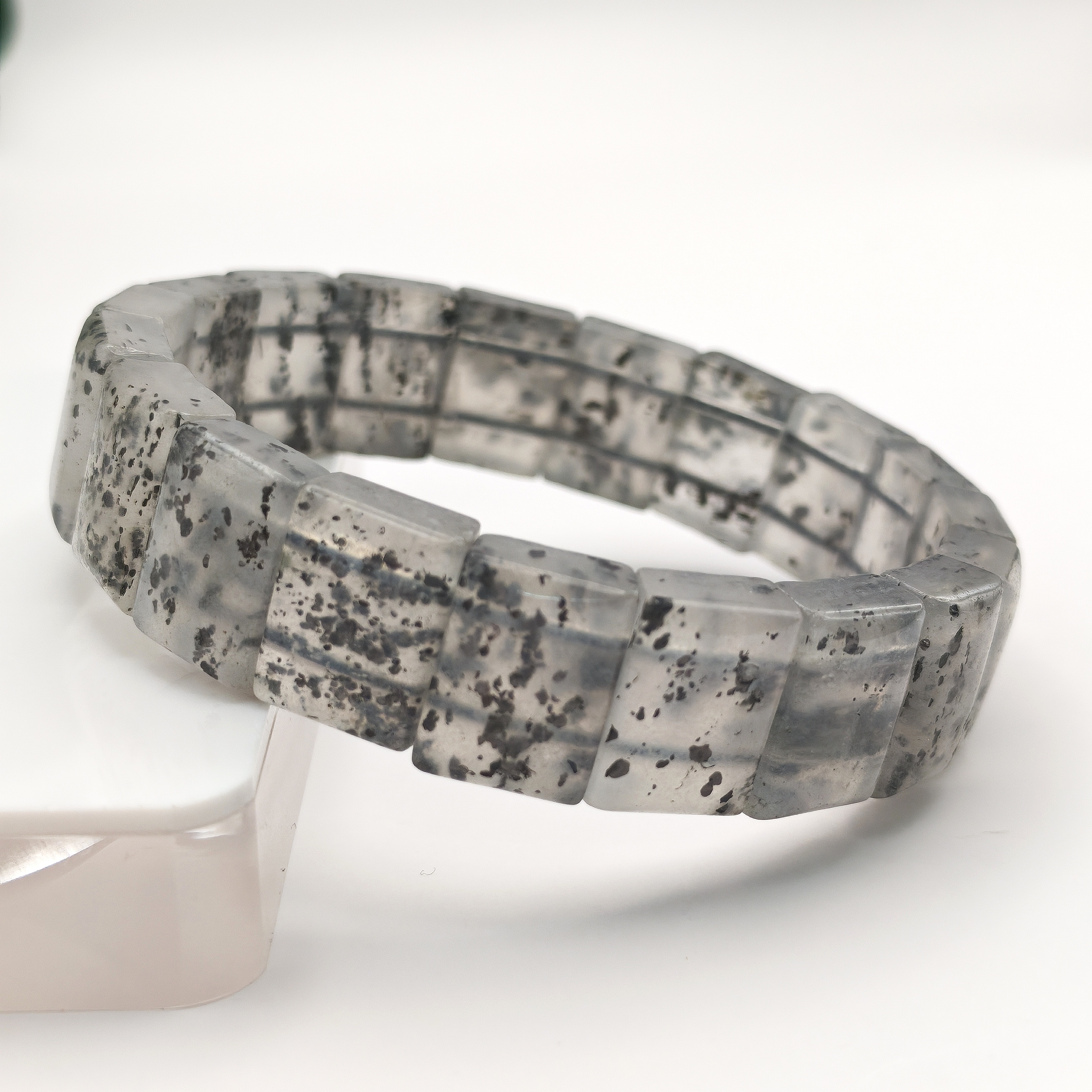 Silver Sunstone Flat Bracelet