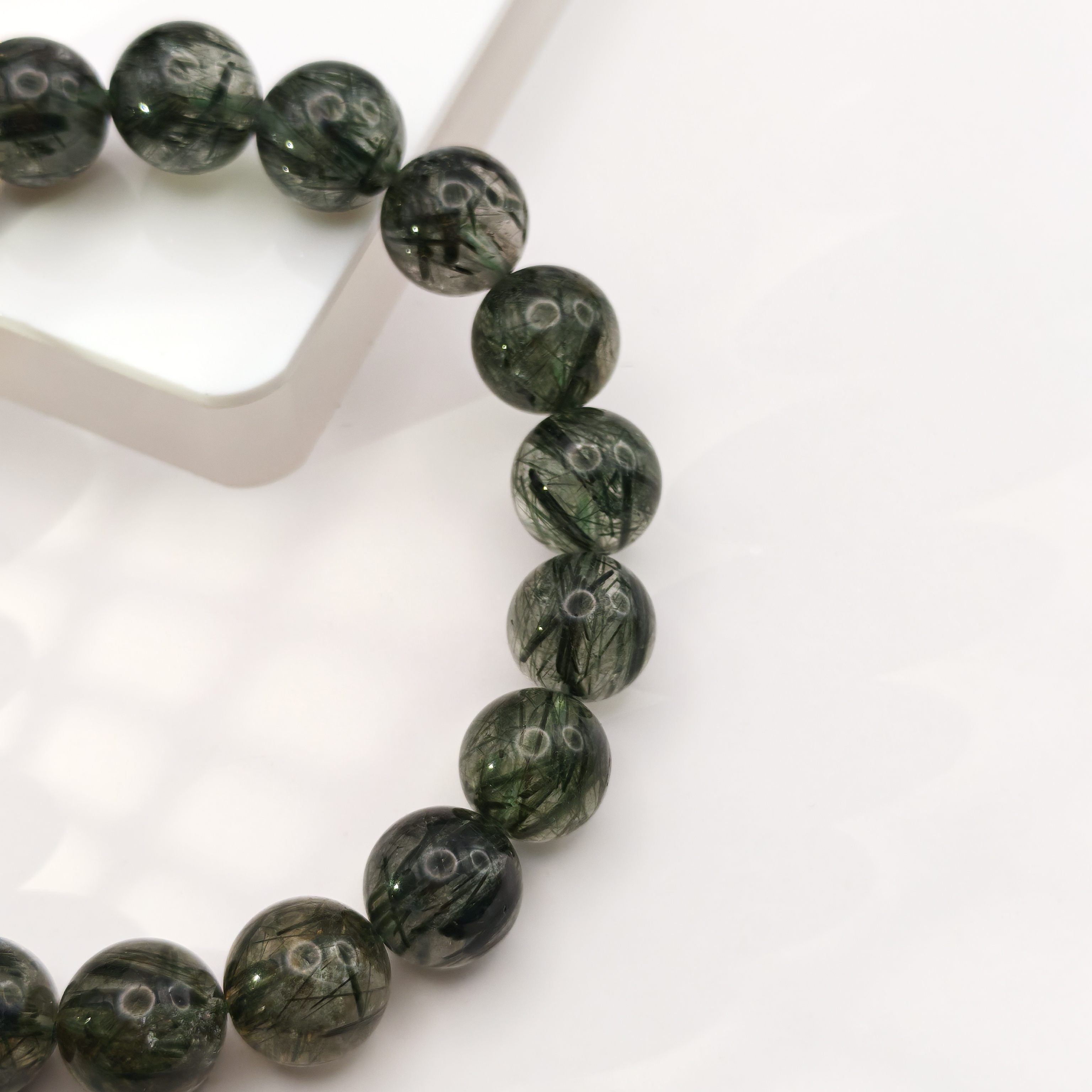 High Grade Green Rutilated Bracelet