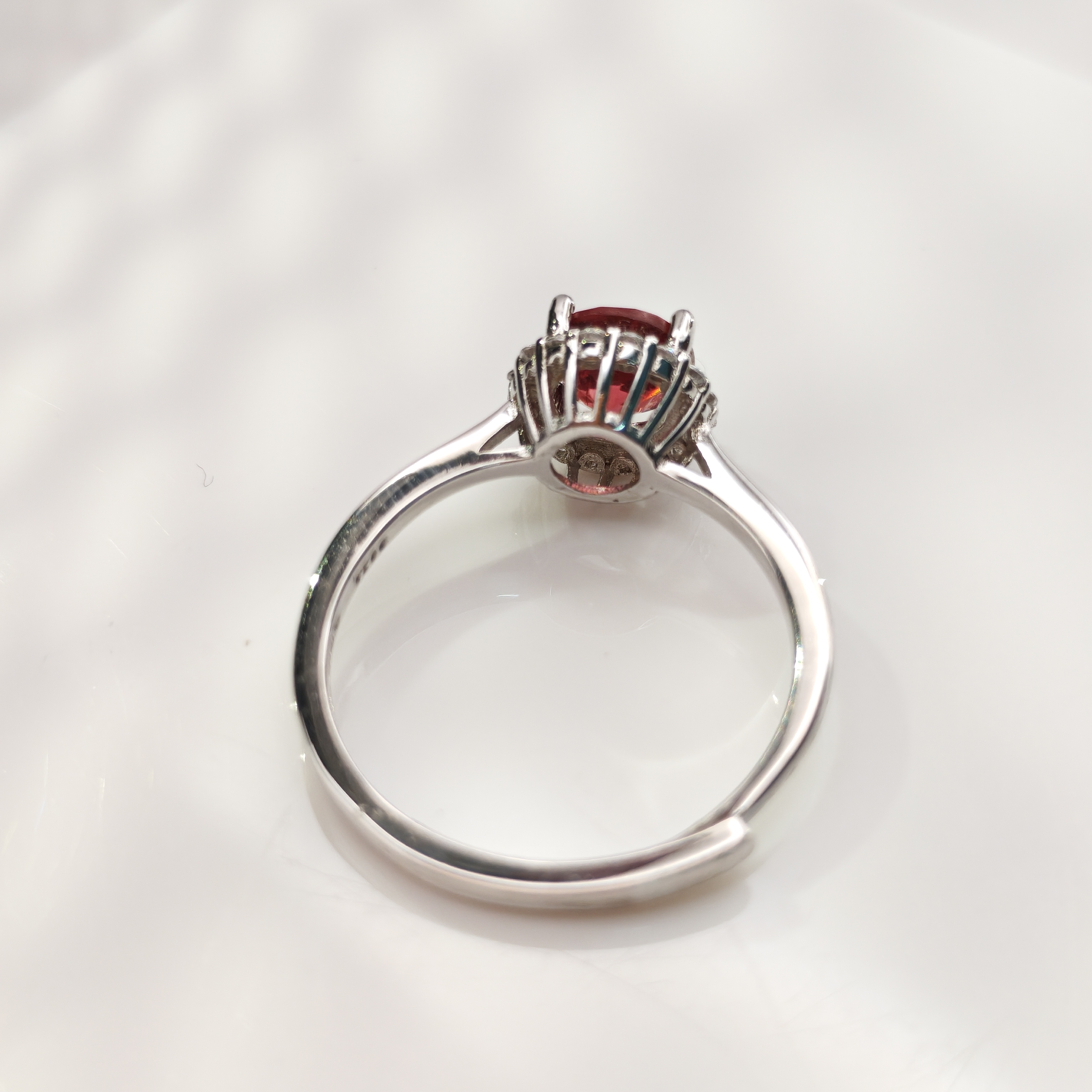 Red Garnet Ring Free Size