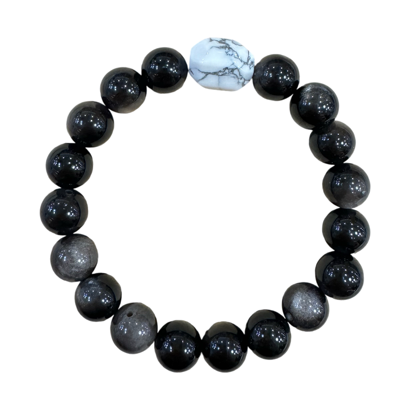 Silver Obsidian Bracelet