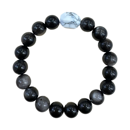 Silver Obsidian Bracelet
