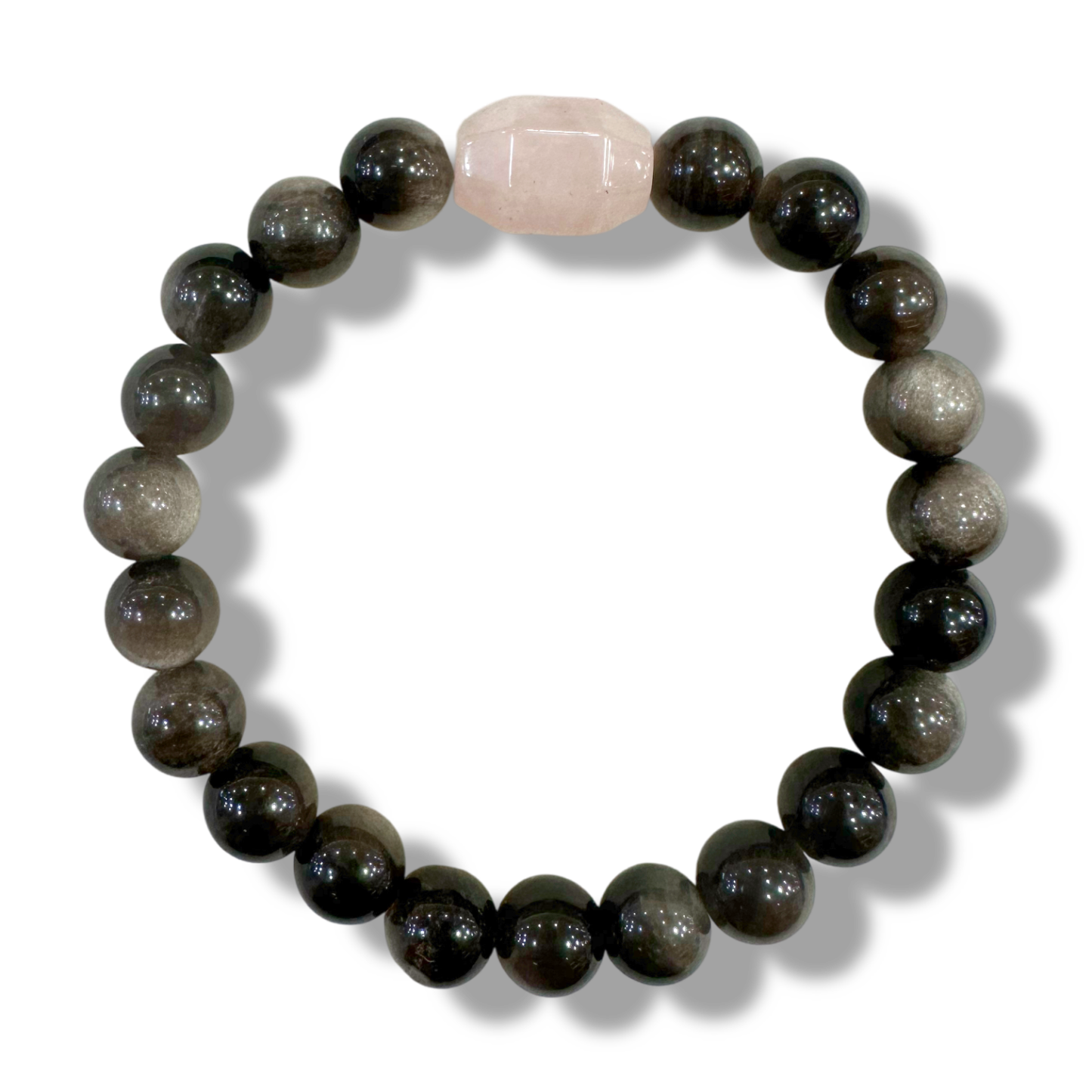 Silver Obsidian Bracelet (With Design Option)