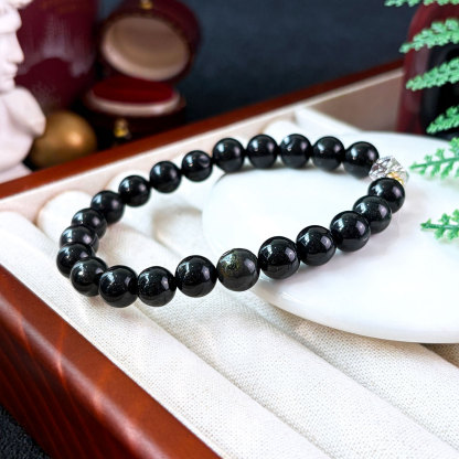 22 Oct - Ferrugibous Quartzite & Altay Meteorite Cube Bracelet