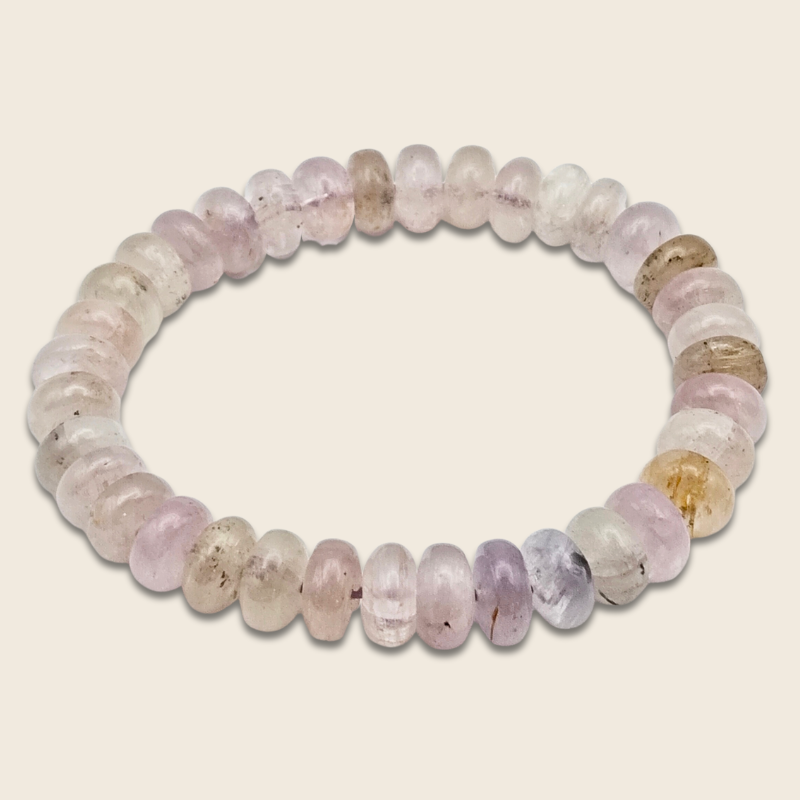 Kunzite Stacked Bead Bracelet