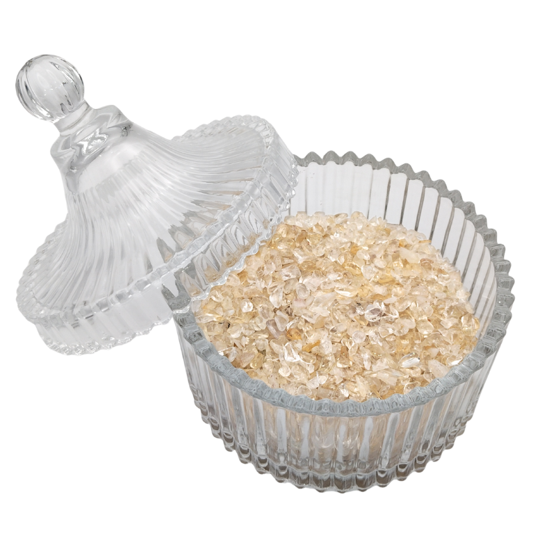 Crystal Canister + Citrine Crystal Chips