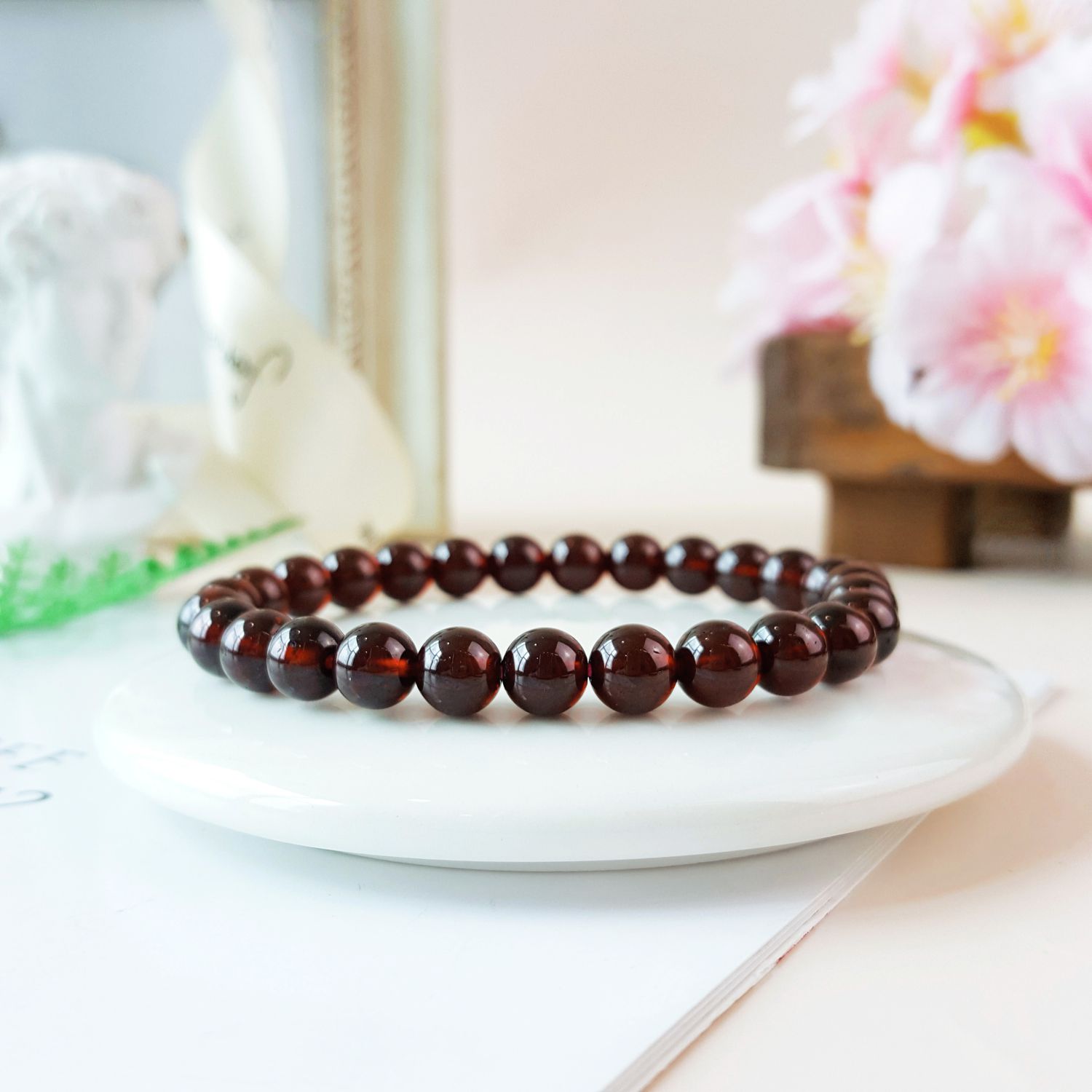 Wine Red Garnet Bracelet