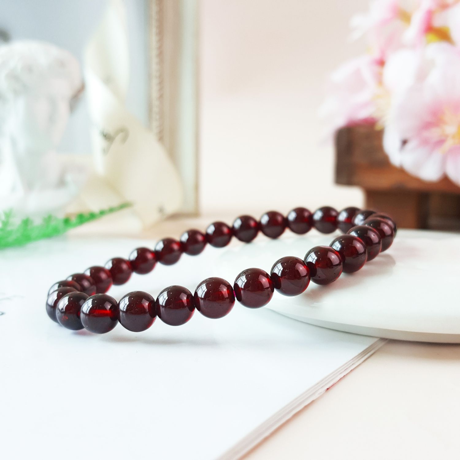 Wine Red Garnet Bracelet