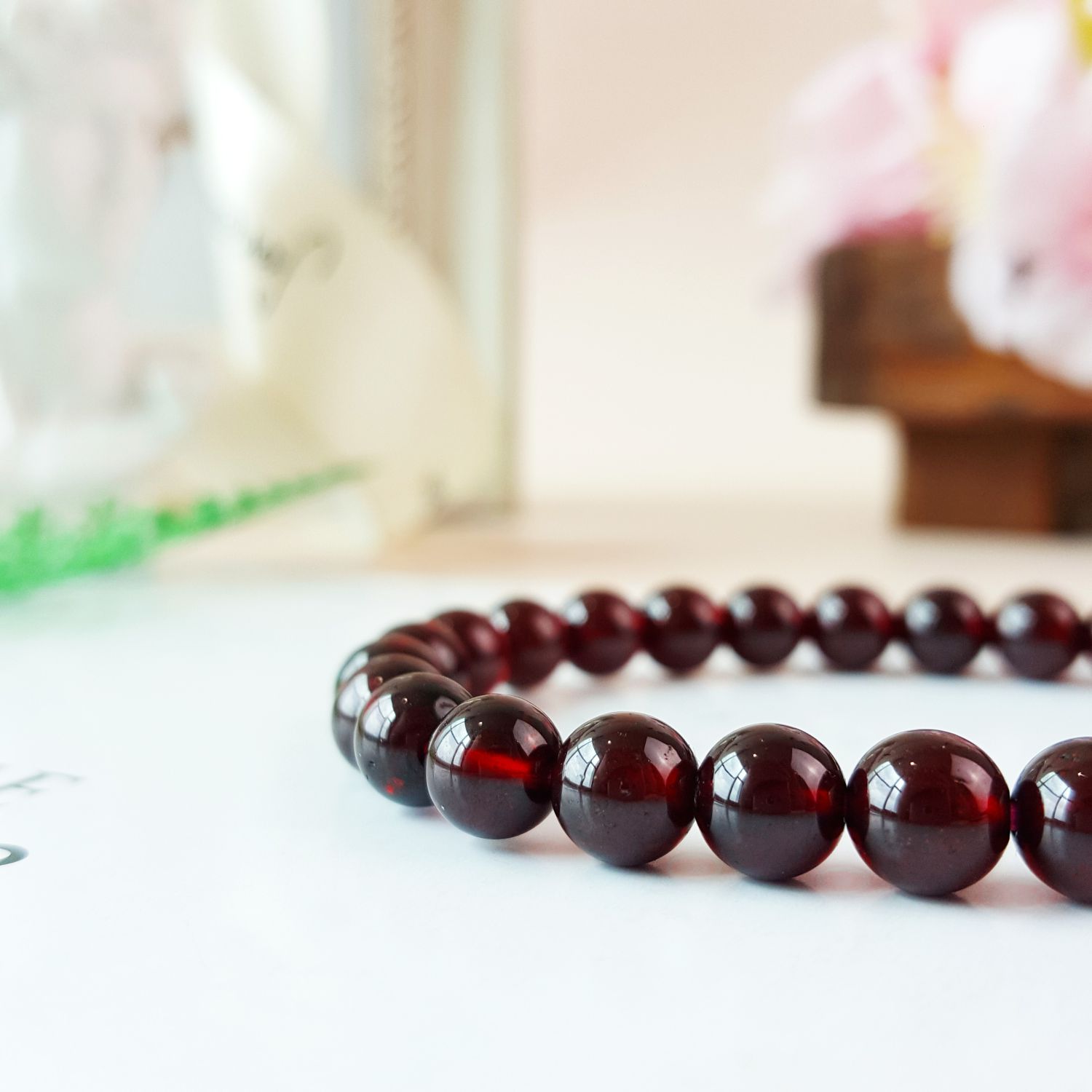 Wine Red Garnet Bracelet
