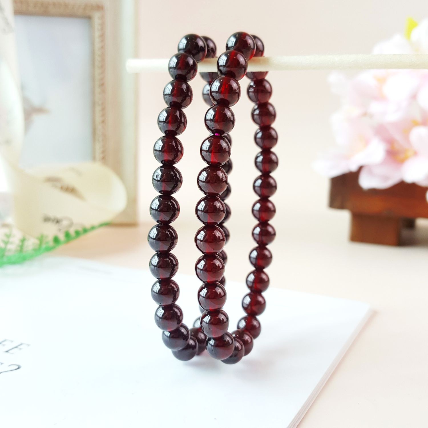 Wine Red Garnet Bracelet