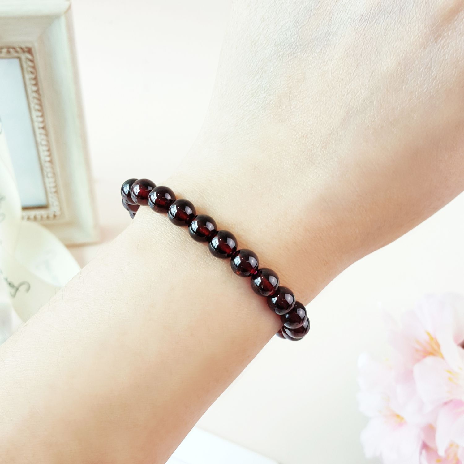 Wine Red Garnet Bracelet