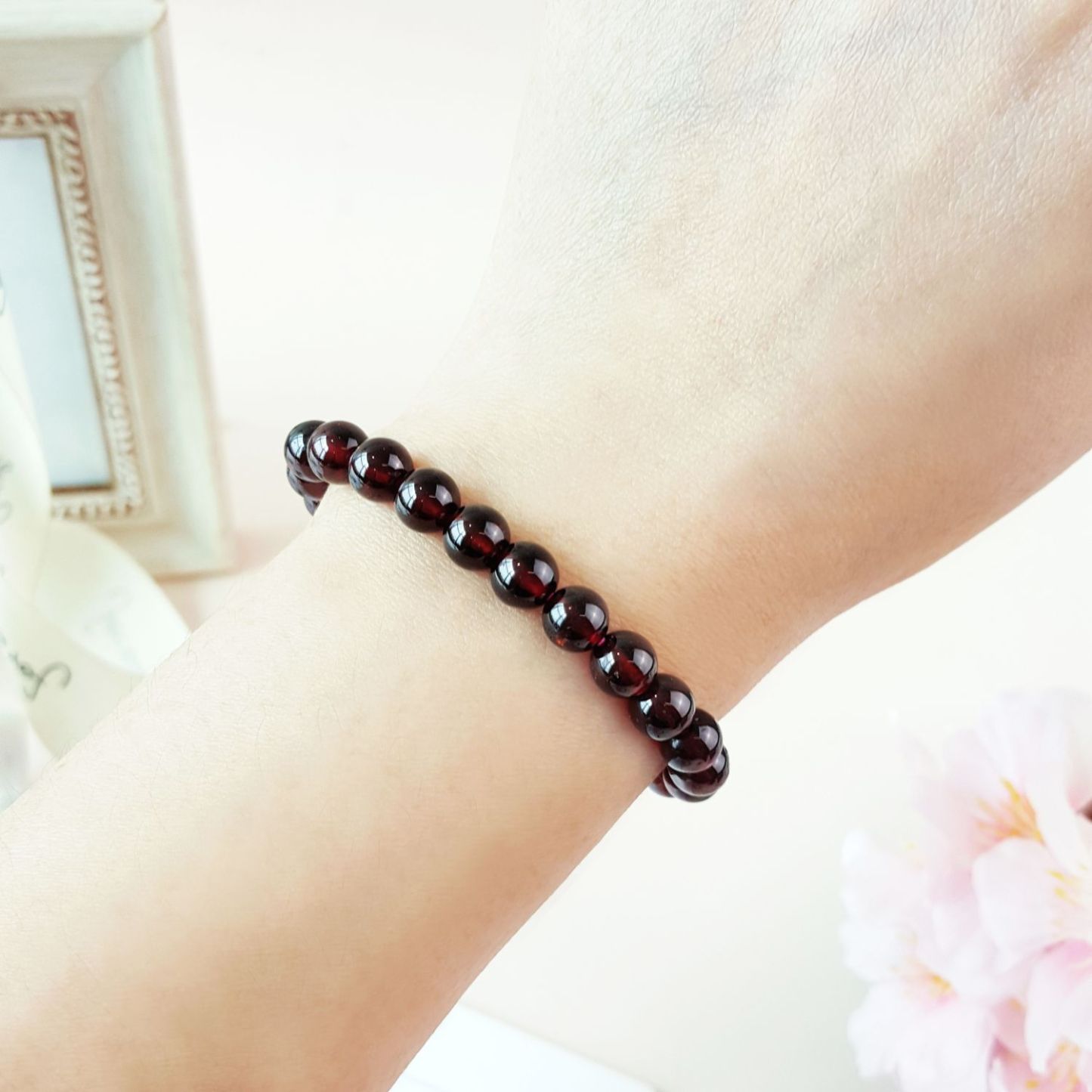 Wine Red Garnet Bracelet