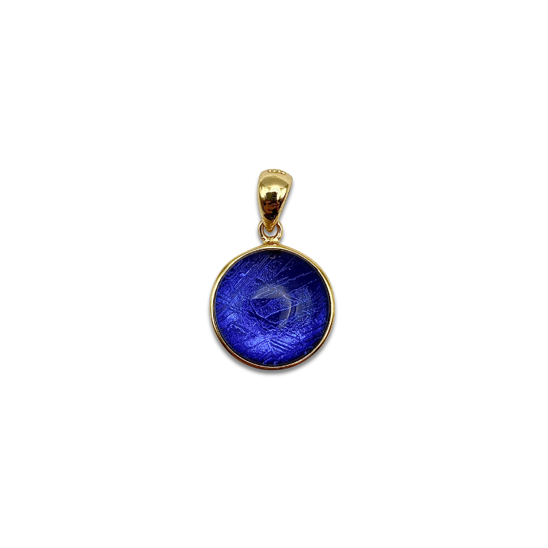 GOLD FRAME GIBEON METEORITE PENDANT
