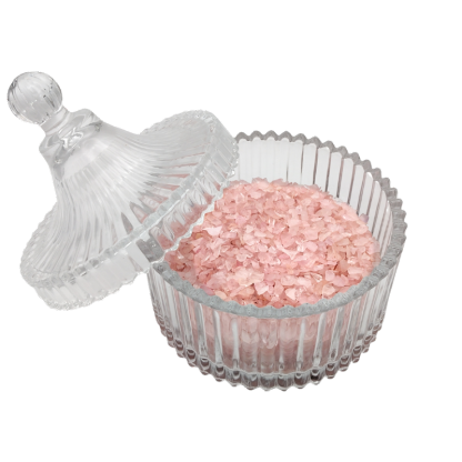 Crystal Canister + Rose Quartz Crystal Chips