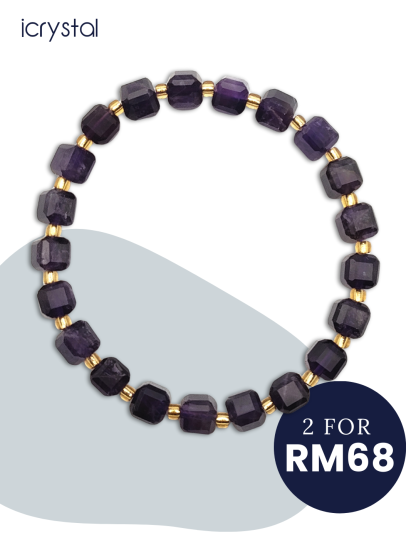 Amethyst Cube Bracelet