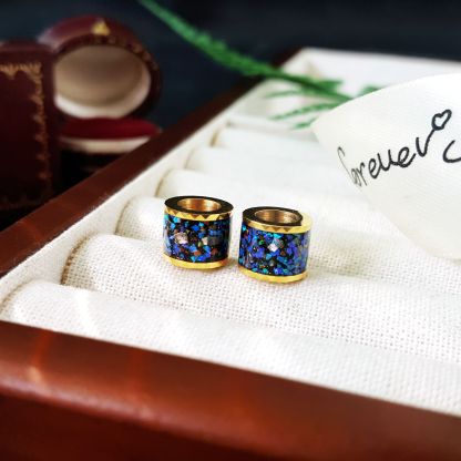 Mixed Ammolite, Opal, Meteorite Cutting Frame Passepatout