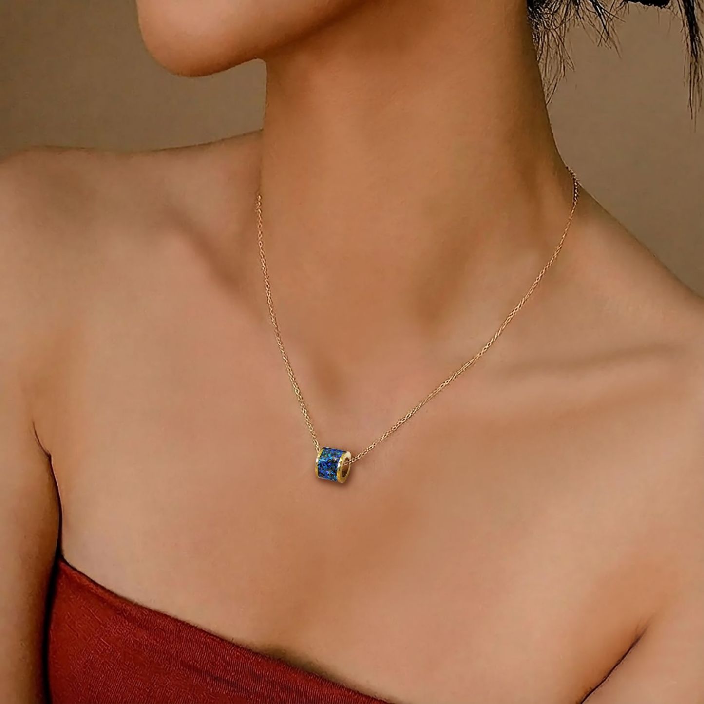 Mixed Ammolite, Opal, Meteorite Cutting Frame Passepatout