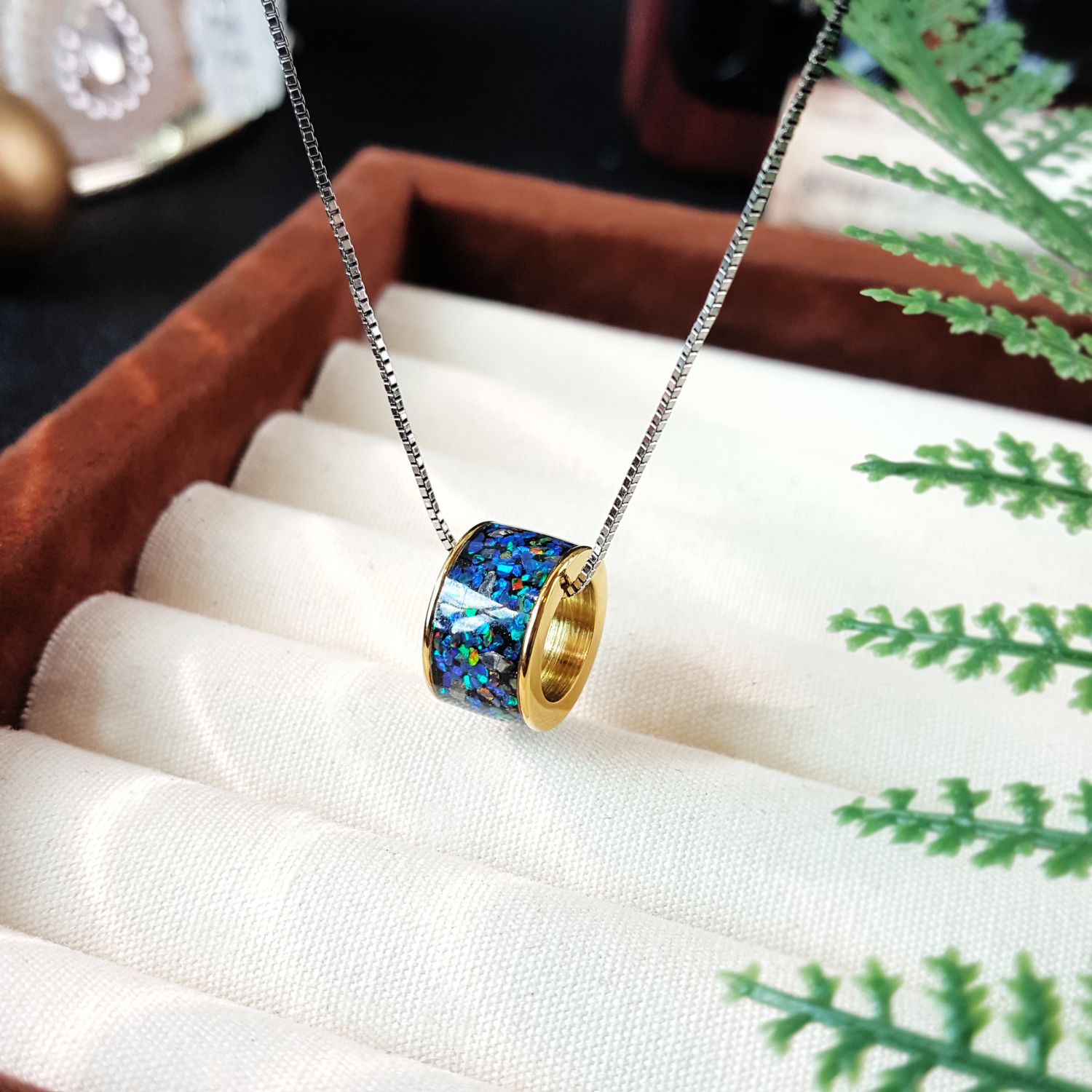 Mixed Ammolite, Opal, Meteorite Passepartout