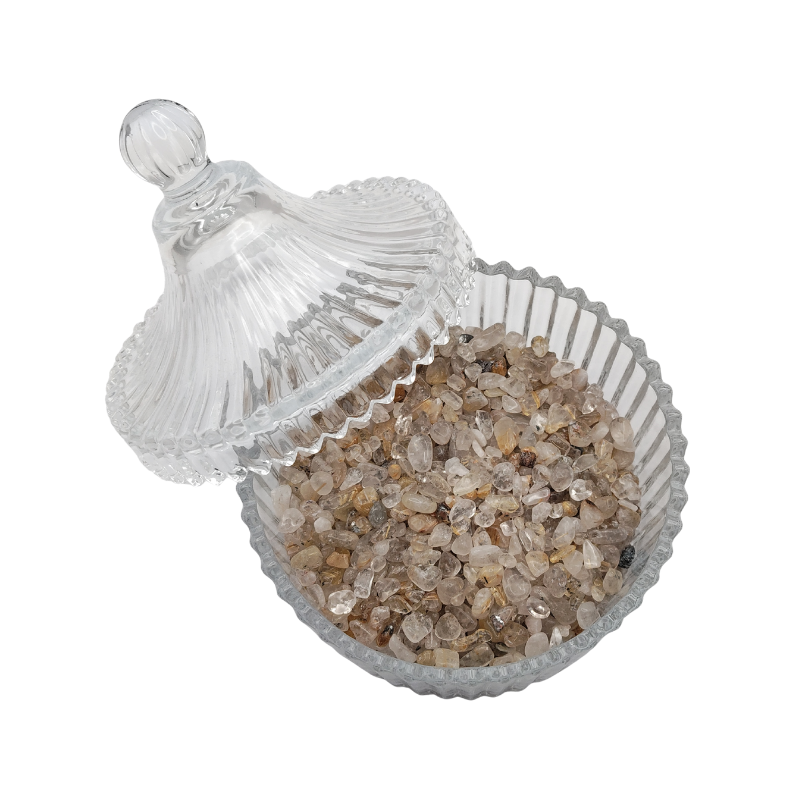 Crystal Canister + Rutilated Chip