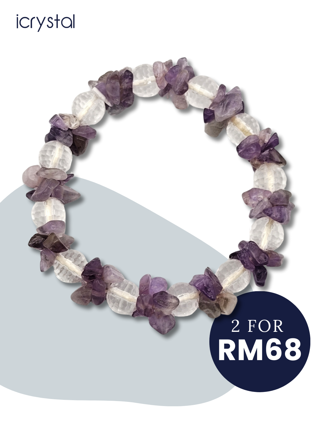 Clear Quartz Cutting Amethyst Gravel DIY Bracelet
