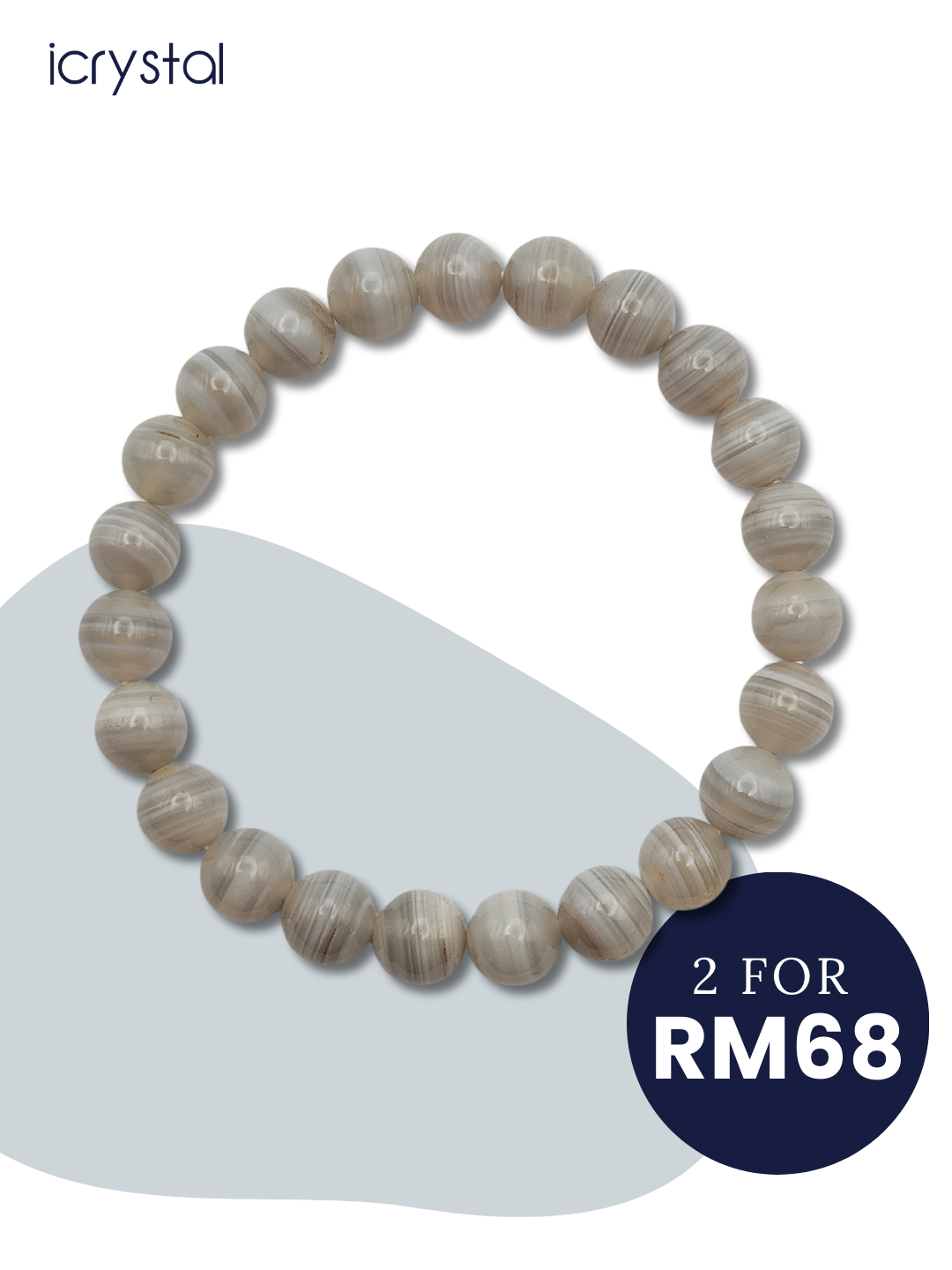 Gray Agate Bracelet