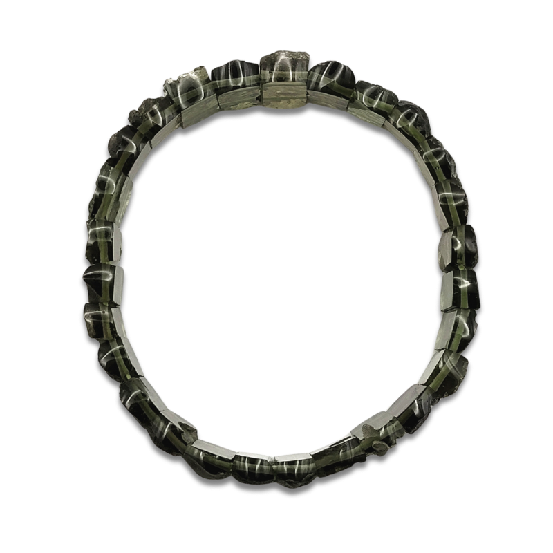 Moldavite Raw Flat Bracelet