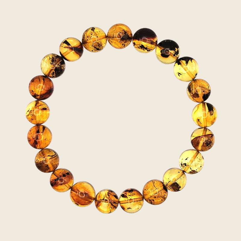 Amber Insect Bracelet