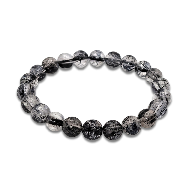 High Grade Black Rutilated Bracelet