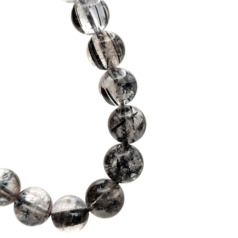 High Grade Black Rutilated Bracelet