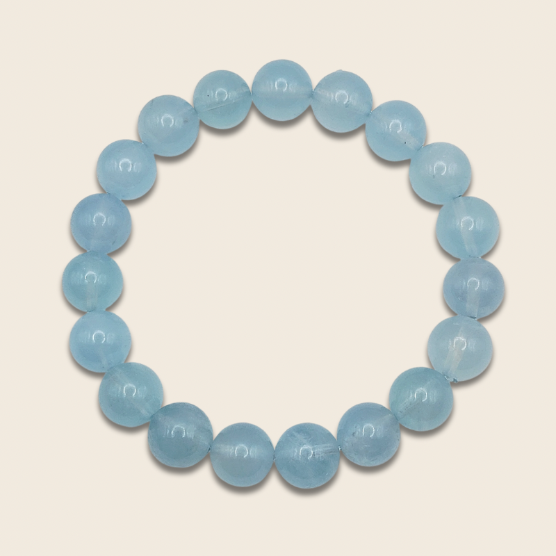 High Grade Fluorescent Aquamarine Bracelet