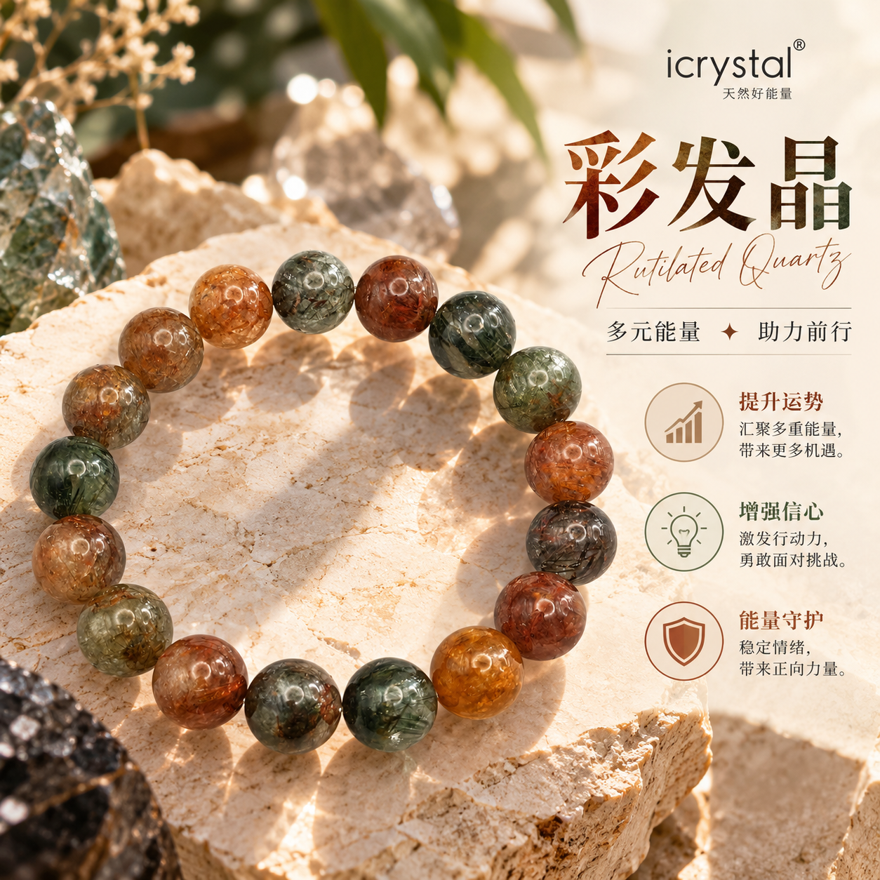Mix Rutilated Bracelet