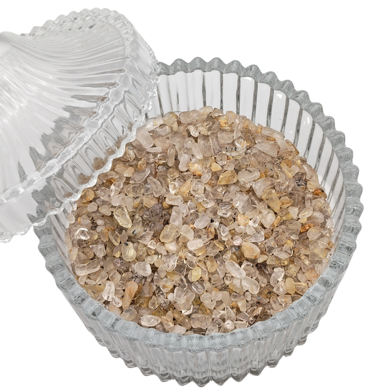 Crystal Canister + Rutilated Chip