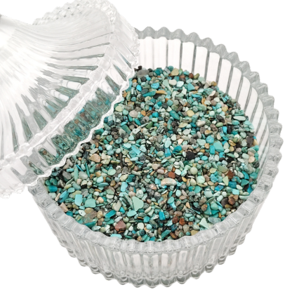 Crystal Canister + Turquoise Chip