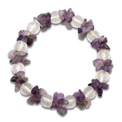 Clear Quartz Cutting Amethyst Gravel DIY Bracelet