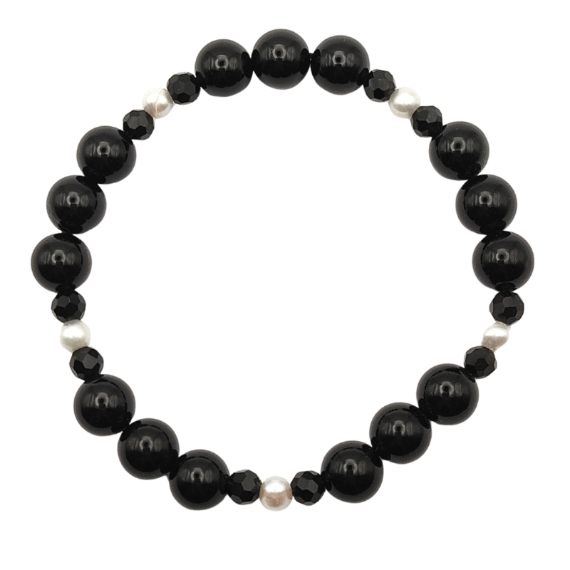 Onxy+Pearl DIY Bracelet