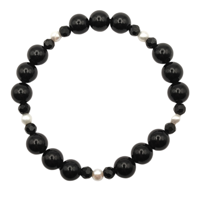 Onxy+Pearl DIY Bracelet