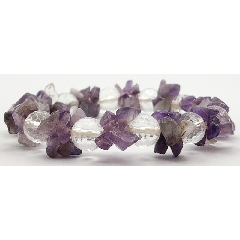 Clear Quartz Cutting Amethyst Gravel DIY Bracelet