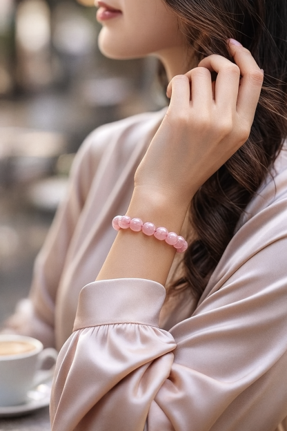 High Grade Madagascar Rose Quartz Bracelet