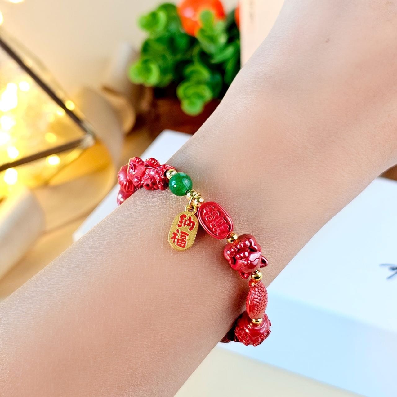 6 Feb - Cinnabar Fortune Design Bracelet