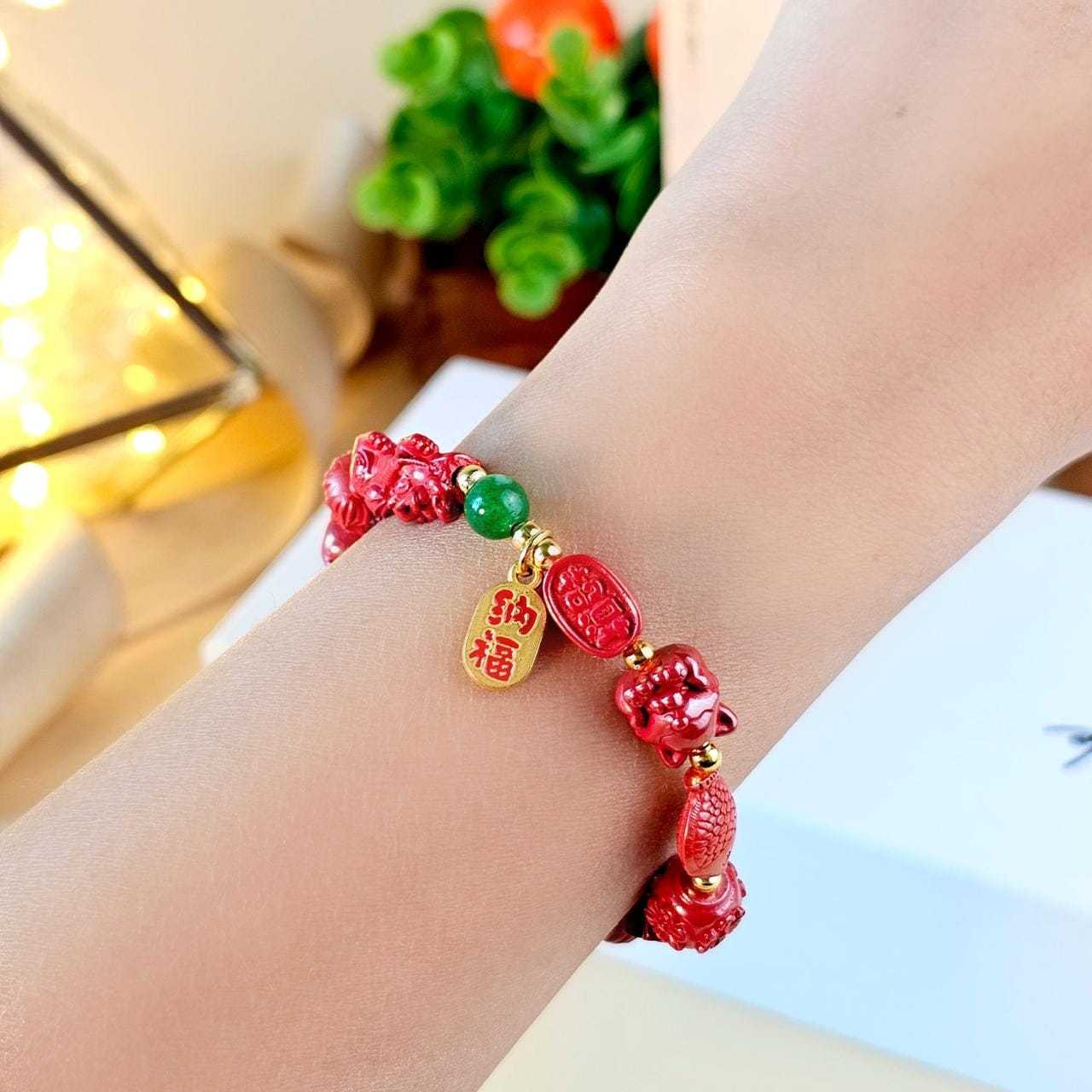 6 Feb - Cinnabar Fortune Design Bracelet