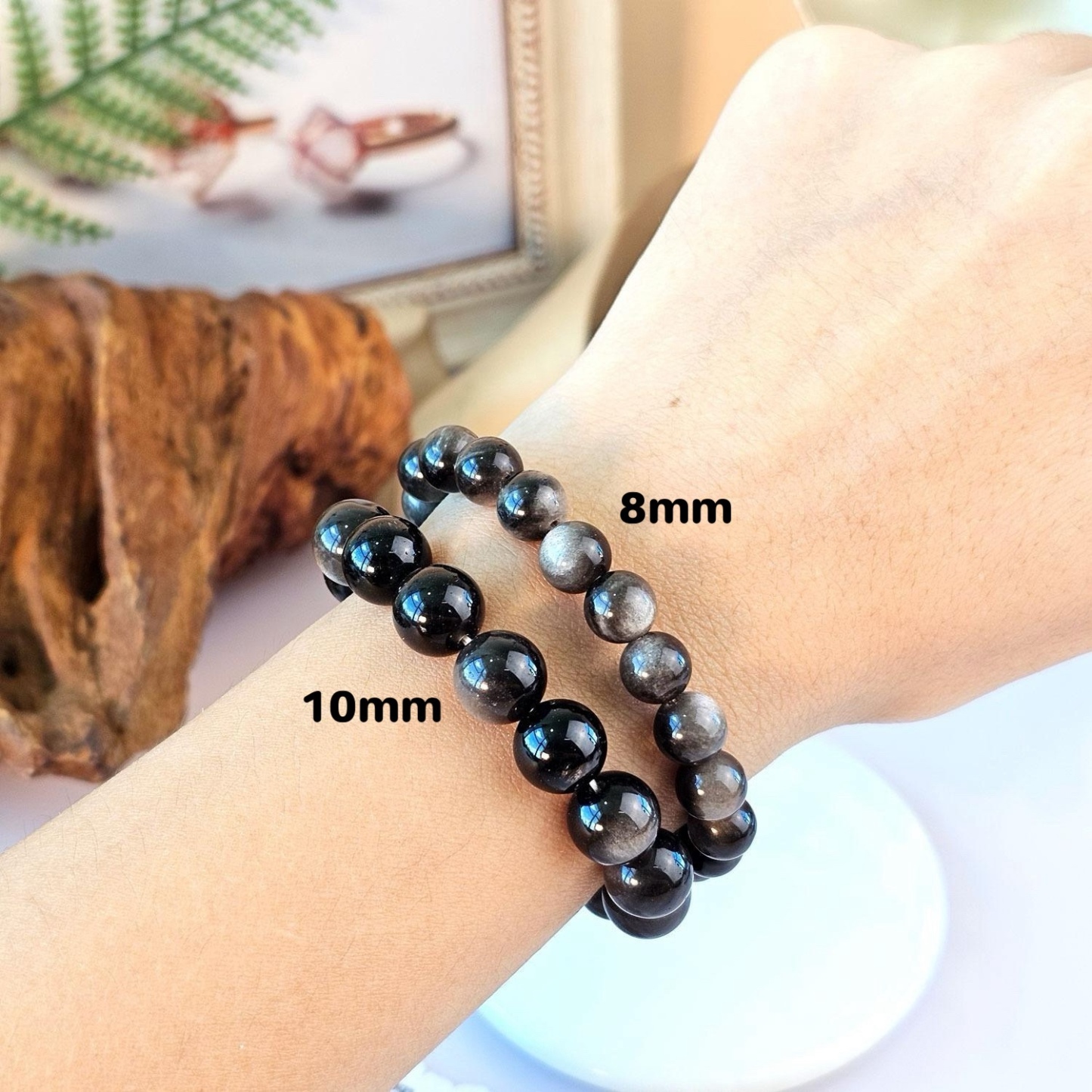 Silver Obsidian Bracelet