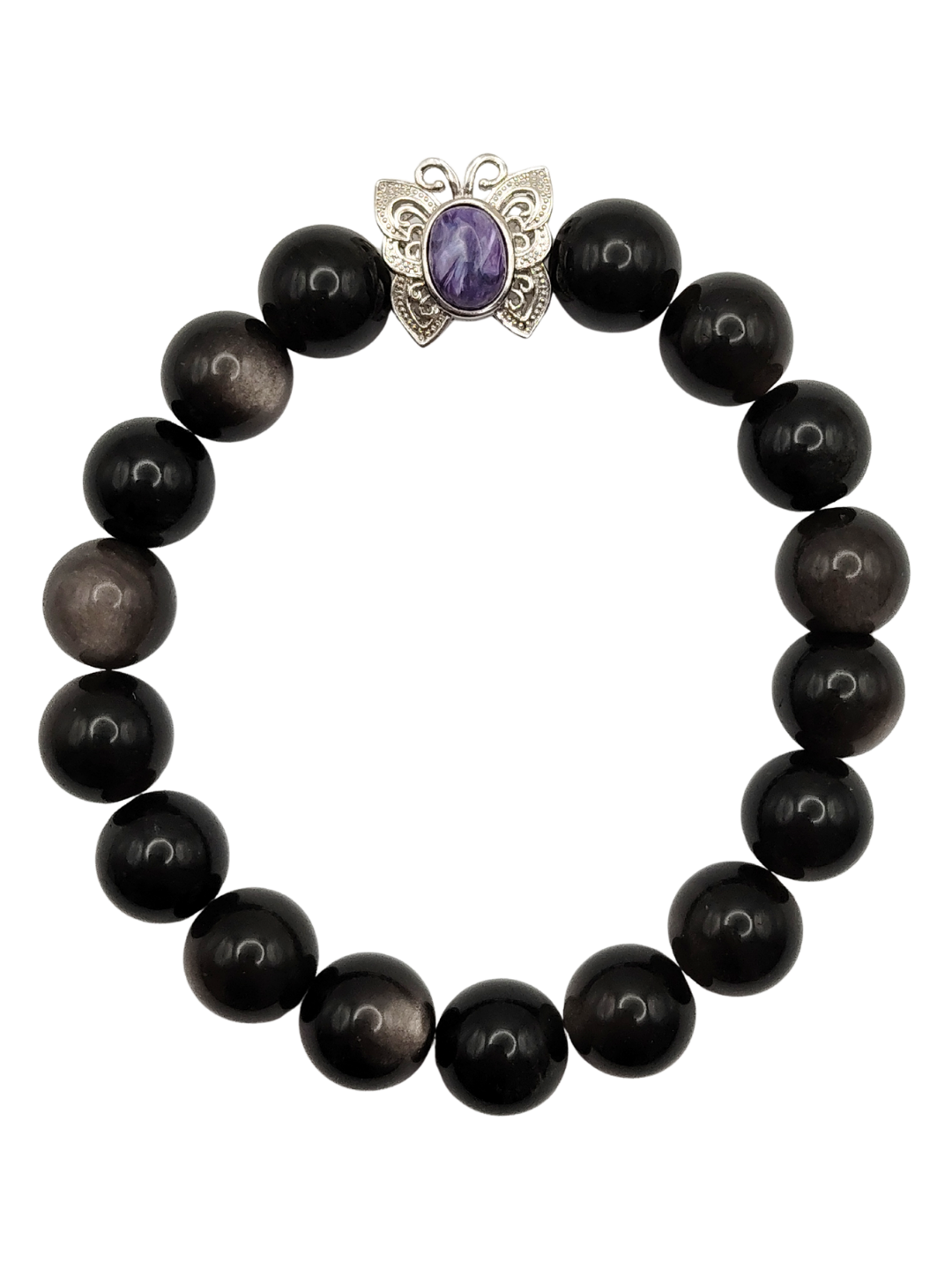 【Limited Edition 】Silver Obsidian + Charoite