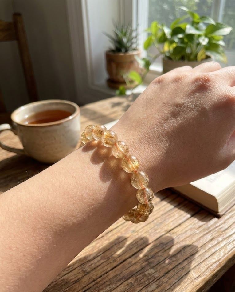 High Grade Golden Rutilated Bracelet