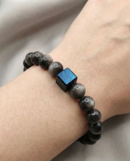 Altay Meteorite Cube Charm - Blue