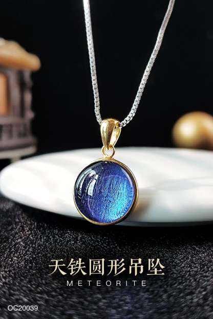 Meteorite Round Pendant