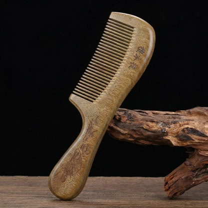 13 July Golden Sandol Wood Comb with Gift Box