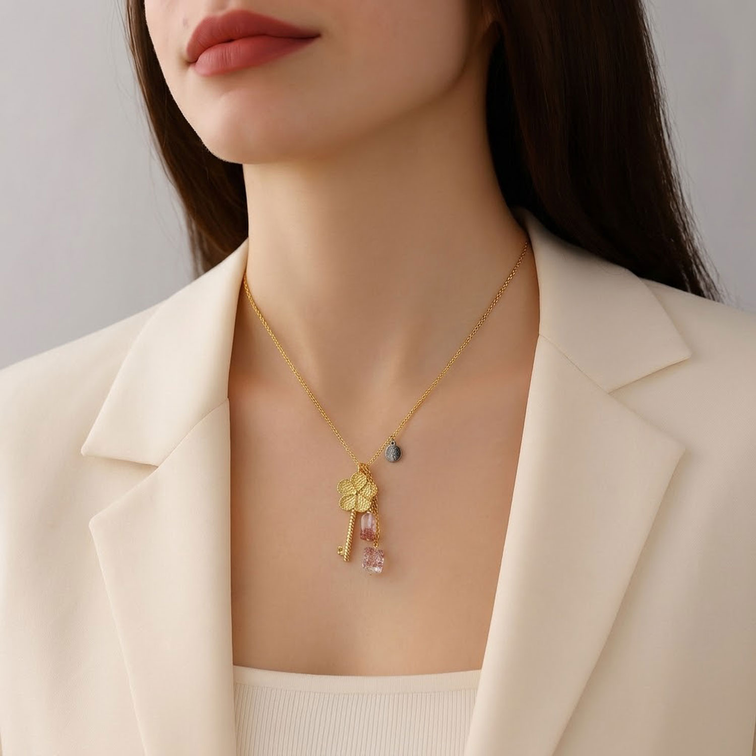 25 Jun - Super Seven Key Sterling Silver Necklace Set