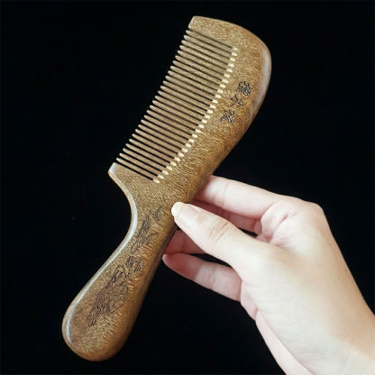 13 July Golden Sandol Wood Comb with Gift Box